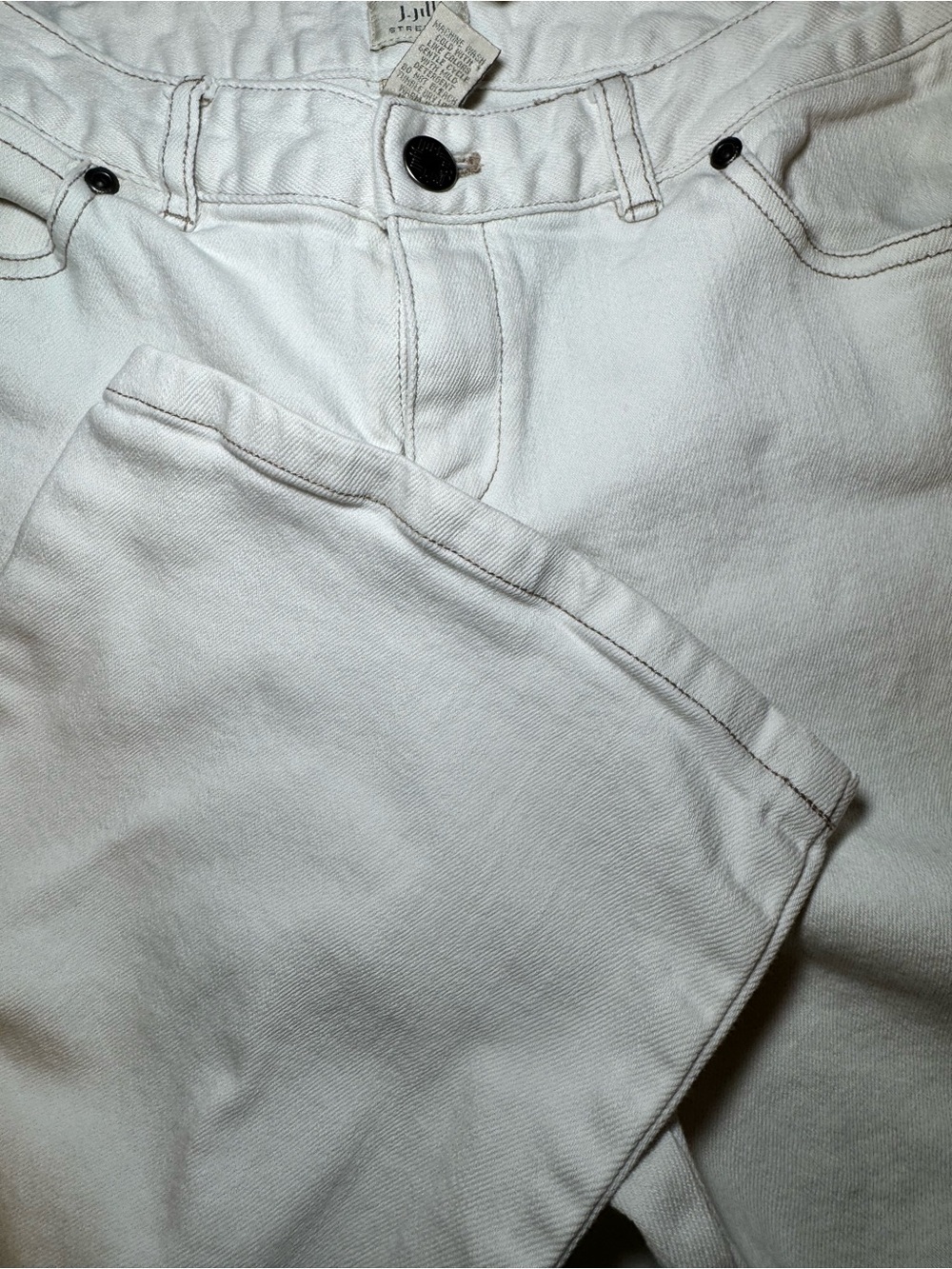 J. Jill White Boot Cut High-Rise Stretch Jeans Size 4P - Picture 14 of 16